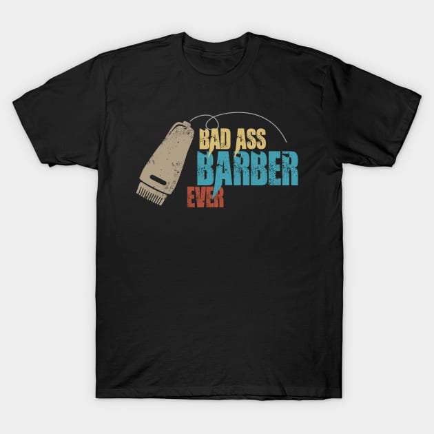 Badass Barber T-Shirt by Toogoo